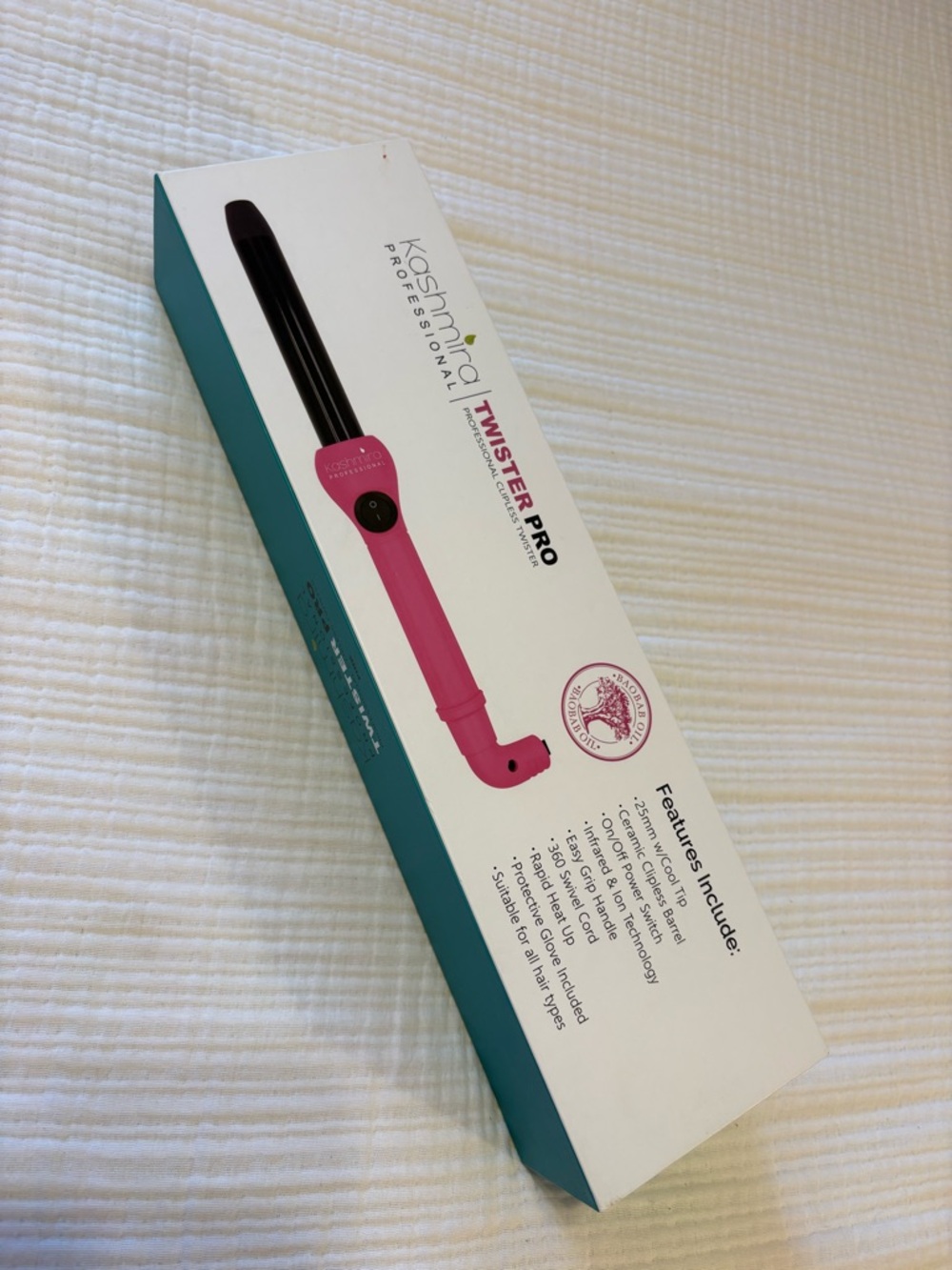 Kashmira Professional Twister Pro Pink Curling Wand 25mm